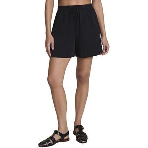 Relaxed Black Drawstring Sleep Shorts